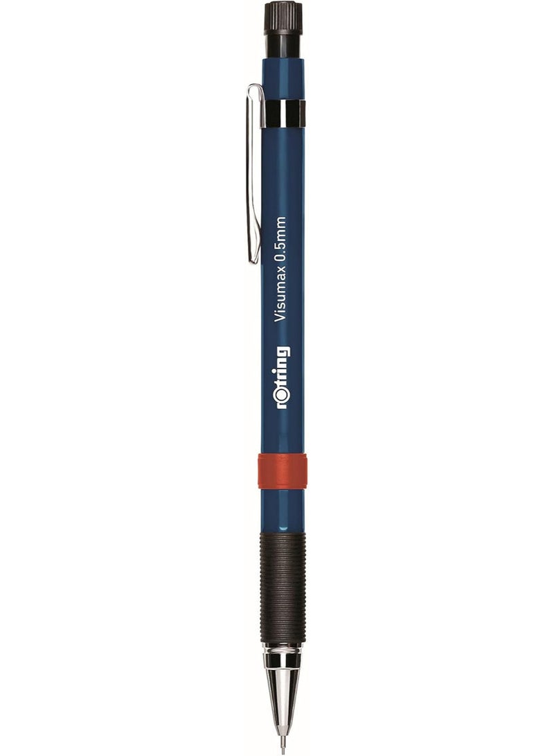 rOtring Visumax Mechanical Pencil | 0.5 mm | 2B Lead | Dark Blue Barrel | 1 Count